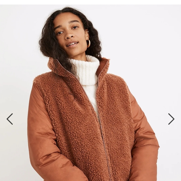 NWT Madewell reversible sherpa jacket - Picture 4 of 5